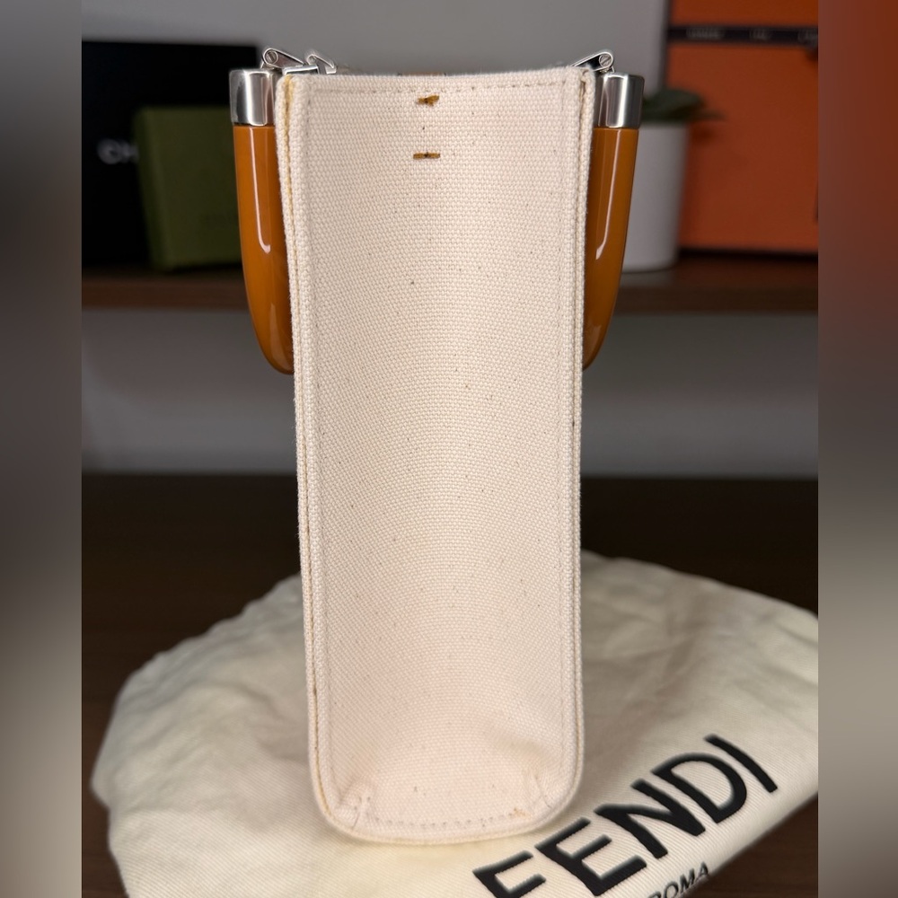 Fendi Sunshine Shopper Tote - Canvas and Leather - W/ Dustbag - Picture 6 of 17